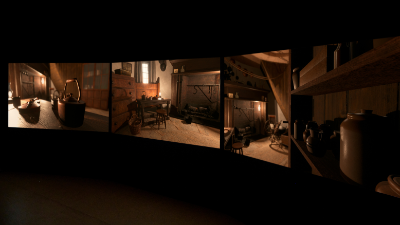 Multi-screen installation view